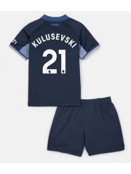 Tottenham Hotspur Dejan Kulusevski #21 Auswärts Trikotsatz für Kinder 2023-24 Kurzarm (+ Kurze Hosen)